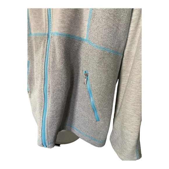 Drapers and Damons Womens Zip Up Sweater Size Large Gray Long Sleeve Casual - Picture 3 of 12